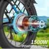 Ridstar MN-26 Electric Bike 1500W Motor 48V 20AH Battery Unfoldable Fat Tire City Commuter E-bike